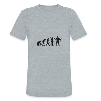 Hockey Evolution Funny Hockey Shirt - Unisex Tri-Blend T-Shirt - heather grey - Front - Brady (186cm)