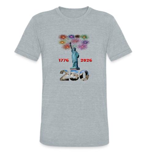 1776 - 2026 | 250 Years USA | Fireworks - Unisex Tri-Blend T-Shirt