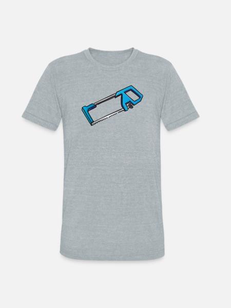 Hacksaw iron saw | Eisensäge - Unisex Tri-Blend T-Shirt - heather grey