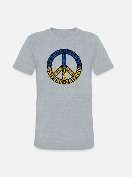 Ukraine Peace - Unisex Tri-Blend T-Shirt - heather grey