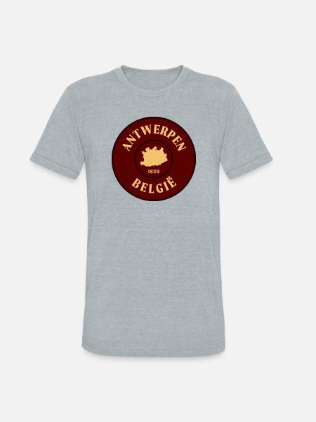 Antwerp Crest 1830 Emblem - Unisex Tri-Blend T-Shirt - heather grey