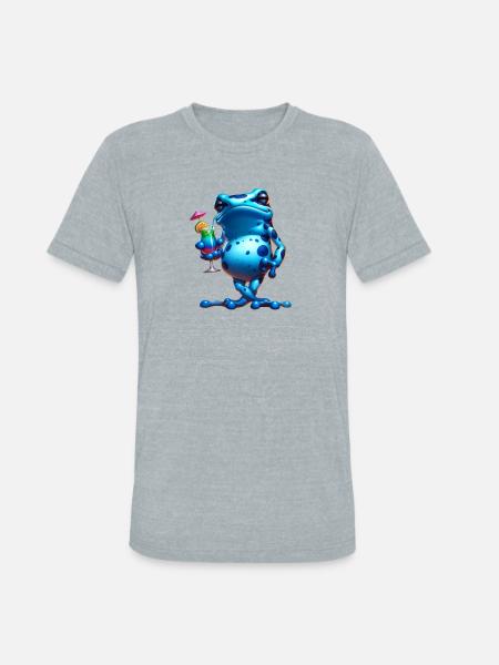Poison dart frog - Unisex Tri-Blend T-Shirt - heather grey