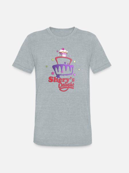 Shery's Delight Bakery Cupcake Flair - Unisex Tri-Blend T-Shirt - heather grey