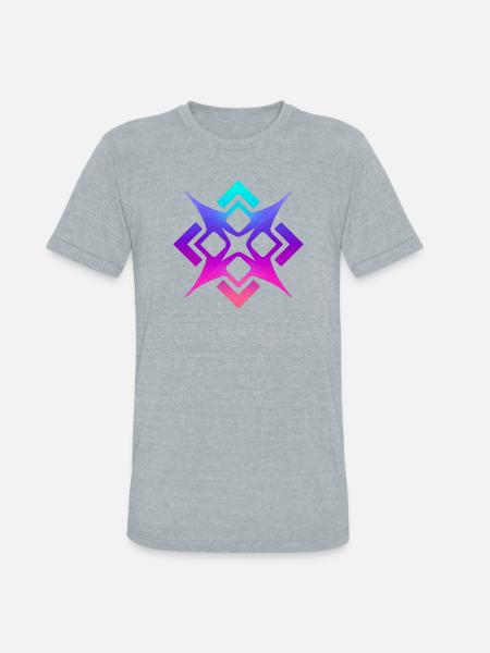Prismatic Star Glyph - Unisex Tri-Blend T-Shirt - heather grey