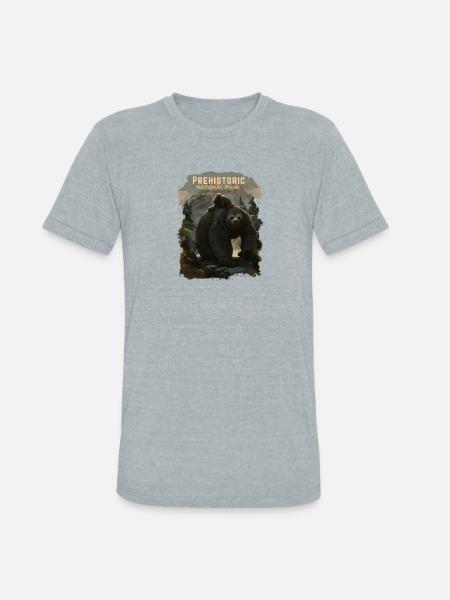 Prehistoric National Park - Giant Sloths - Unisex Tri-Blend T-Shirt - heather grey