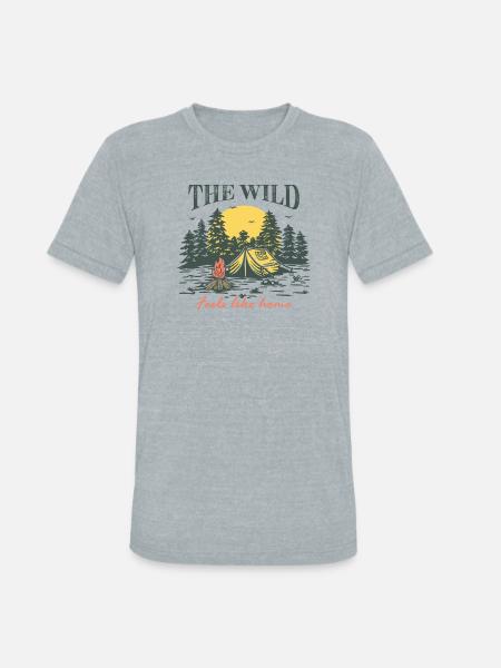 The Wild Feels Like Home - Unisex Tri-Blend T-Shirt - heather grey