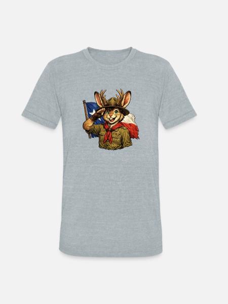 Jackalope Scout - Unisex Tri-Blend T-Shirt - heather grey