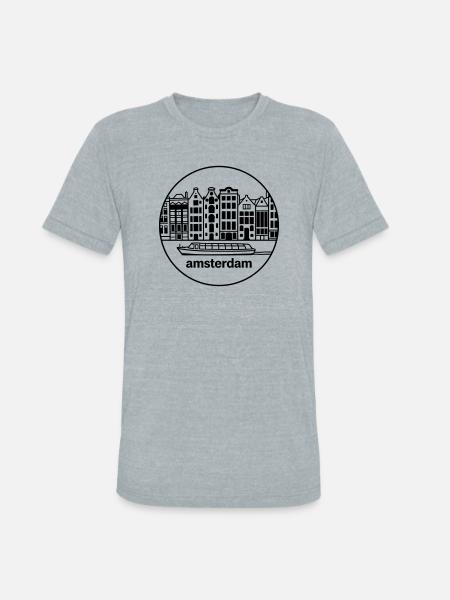 amsterdam - Unisex Tri-Blend T-Shirt - heather grey