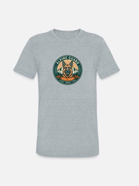Alpine Guard Badge - Unisex Tri-Blend T-Shirt - heather grey