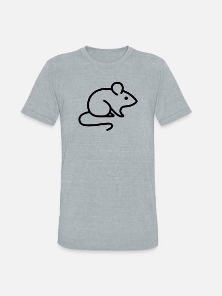 mouse - Unisex Tri-Blend T-Shirt - heather grey