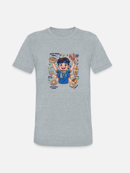 Viet Street Snack Hero - Unisex Tri-Blend T-Shirt - heather grey