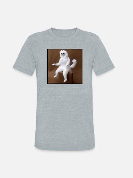 Plush on Stool - Unisex Tri-Blend T-Shirt - heather grey