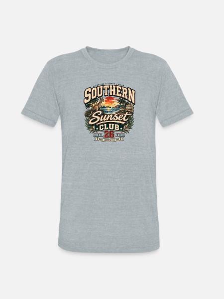 Southern Sunset Club 26 - Unisex Tri-Blend T-Shirt - heather grey