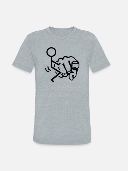 Fuck You - Unisex Tri-Blend T-Shirt - heather grey
