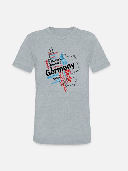 Germany - Unisex Tri-Blend T-Shirt - heather grey