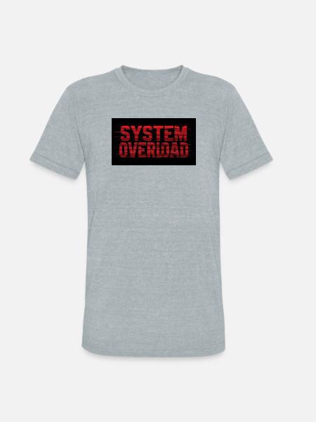 System Overload Glitch Text - Unisex Tri-Blend T-Shirt - heather grey