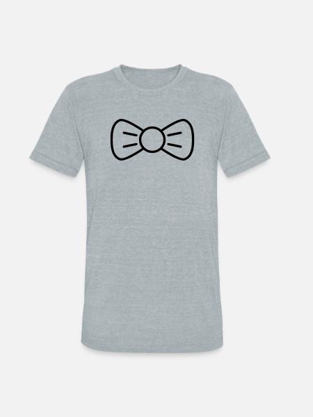 bow tie - Unisex Tri-Blend T-Shirt - heather grey