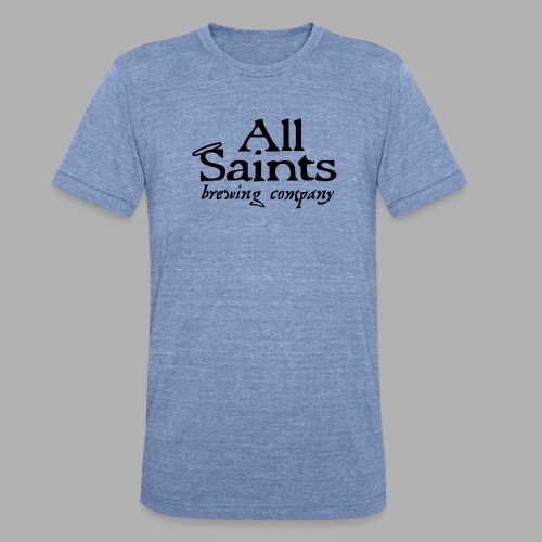 All Saints Logo Black - Unisex Tri-Blend T-Shirt