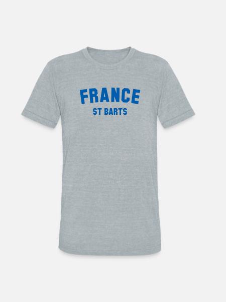 St Barts France Caribbean - Unisex Tri-Blend T-Shirt - heather grey