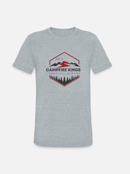 Campfire Kings Survival Queens - Unisex Tri-Blend T-Shirt - heather grey
