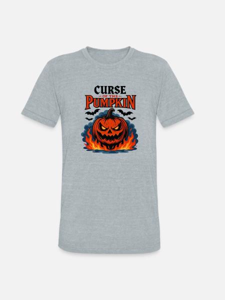 Curse of the Pumpkin - Unisex Tri-Blend T-Shirt - heather grey
