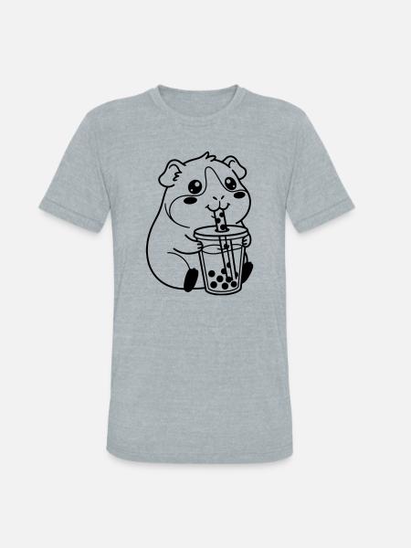 bubble tea - Unisex Tri-Blend T-Shirt - heather grey