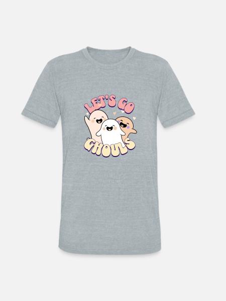 Let s go Ghouls - Unisex Tri-Blend T-Shirt - heather grey