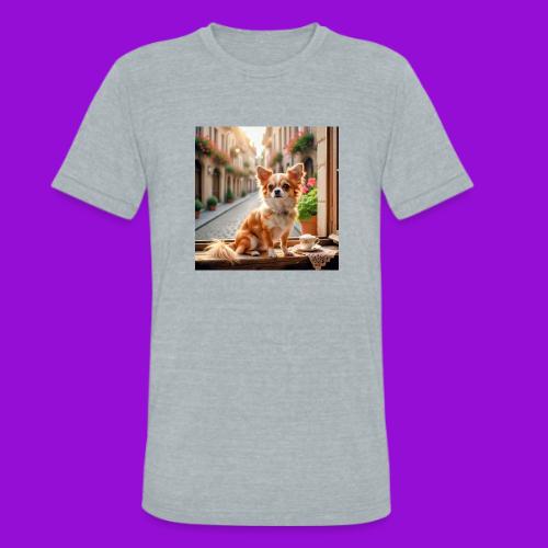 Morning coffee Chihuahua - Unisex Tri-Blend T-Shirt