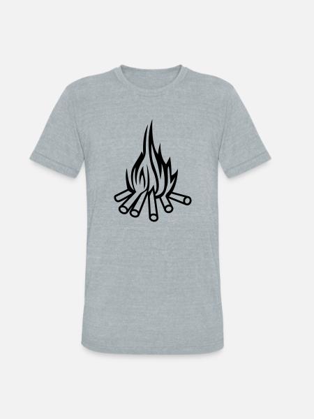 bonfire - Unisex Tri-Blend T-Shirt - heather grey