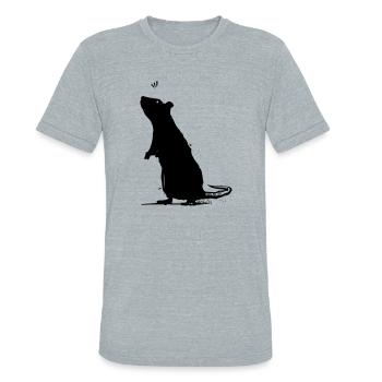 rat - Unisex Tri-Blend T-Shirt - heather grey - Front - Brady (186cm)