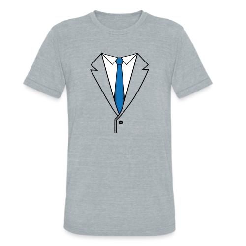 Suit with Blue Tie - Unisex Tri-Blend T-Shirt