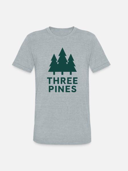 Three Pines Forest Logo - Unisex Tri-Blend T-Shirt - heather grey