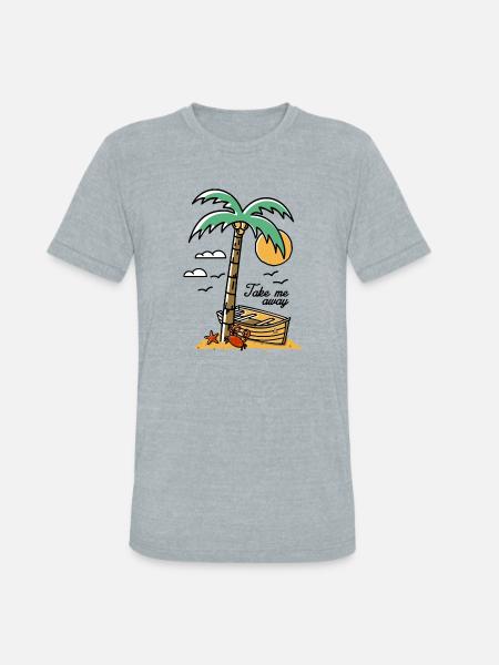 Take Me Away - Unisex Tri-Blend T-Shirt - heather grey