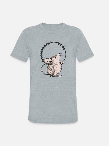 Mouse - Unisex Tri-Blend T-Shirt - heather grey