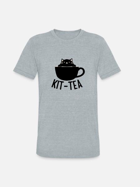 Funny Cat - Unisex Tri-Blend T-Shirt - heather grey