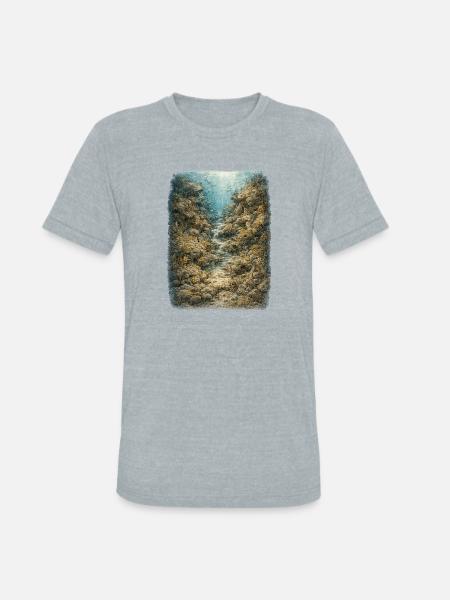 Hidden Ocean Animals - Unisex Tri-Blend T-Shirt - heather grey