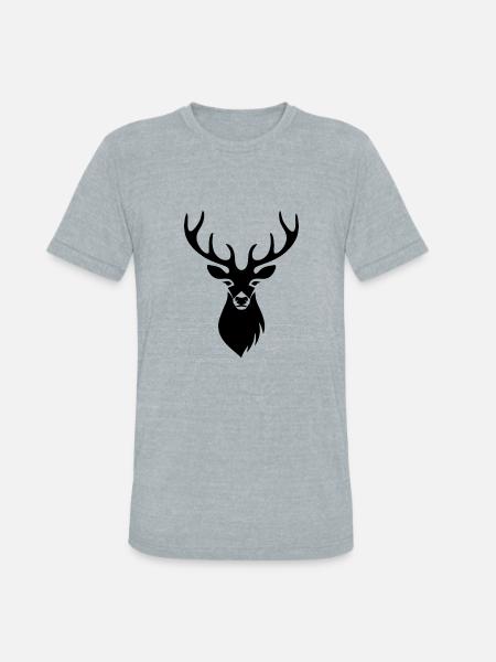 Deer - Unisex Tri-Blend T-Shirt - heather grey
