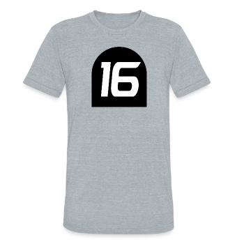 Number 16 - Unisex Tri-Blend T-Shirt - heather grey - Front - Brady (186cm)