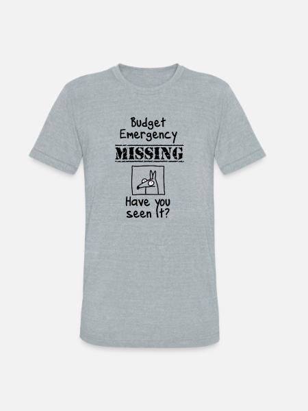 Budget Emergency - Unisex Tri-Blend T-Shirt - heather grey