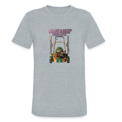Lawn Care Gladiator T Shirt - Unisex Tri-Blend T-Shirt