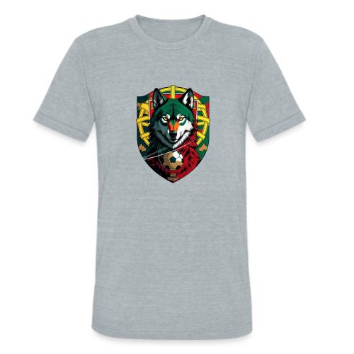 Portugal Iberian Wolf Soccer T Shirt,Football Gift - Unisex Tri-Blend T-Shirt