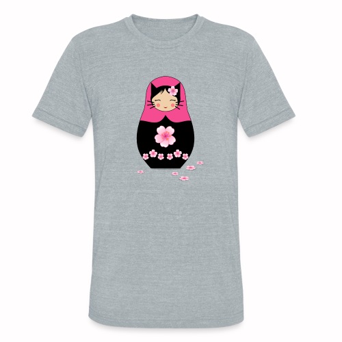 Lucky Kitty Russian Doll - Unisex Tri-Blend T-Shirt