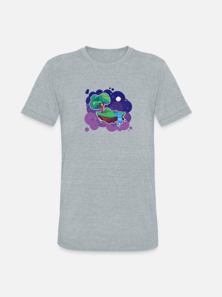 Floating Island - Unisex Tri-Blend T-Shirt - heather grey