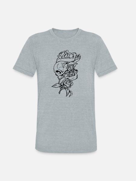 skullandrose - Unisex Tri-Blend T-Shirt - heather grey