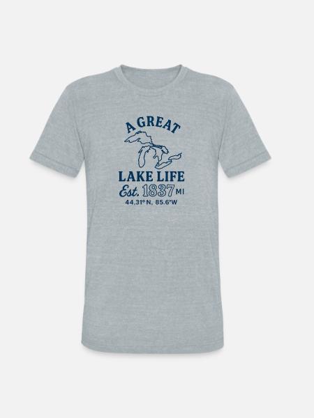 It's a Great Lake Life - Unisex Tri-Blend T-Shirt - heather grey