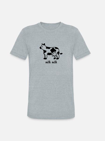 milk milk - Unisex Tri-Blend T-Shirt - heather grey