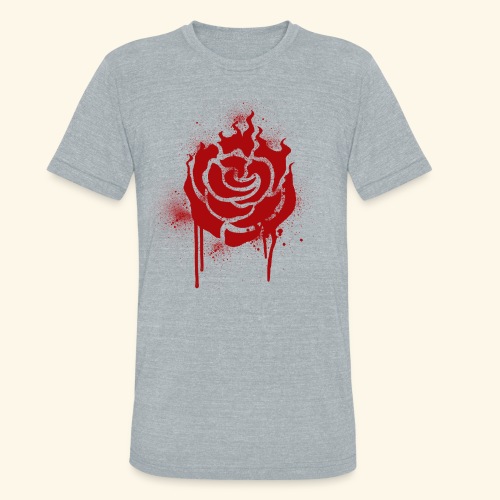 RWBY Ruby Spray paint Rose - Unisex Tri-Blend T-Shirt