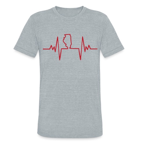 An Illinois Heartbeat - Unisex Tri-Blend T-Shirt