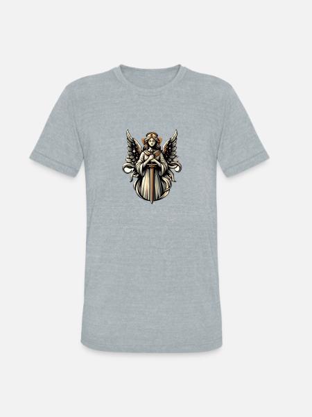 Guardian Angel - Unisex Tri-Blend T-Shirt - heather grey