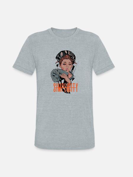 "Simplicity" - Unisex Tri-Blend T-Shirt - heather grey
